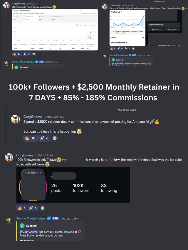 100K+ Followers + a $2,500 Monthly Retainer in 7 Days