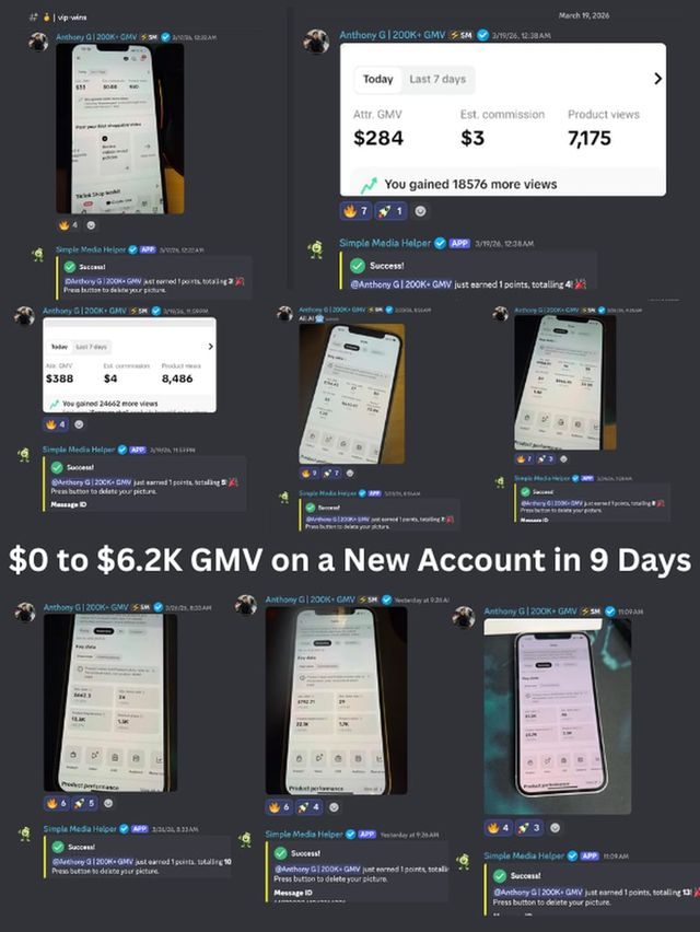 $0 to $6.2K GMV on a new account in 9 days
